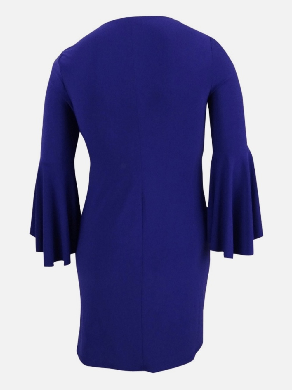Lauren Ralph Lauren New Purple Flutter Sleeve Midi Ponte Dress - Picture 2 of 9